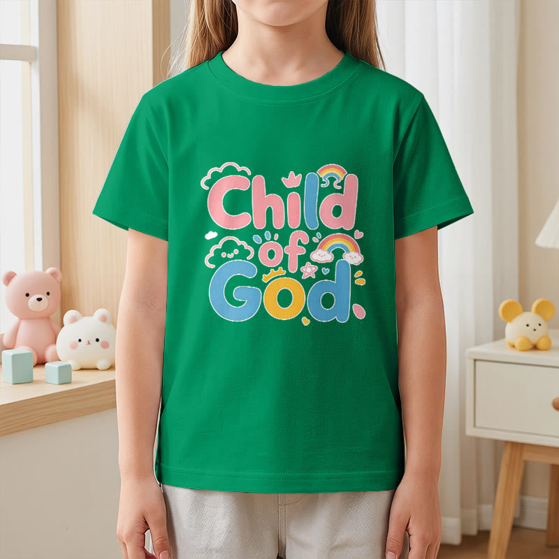 Christianartworkshop Uplifting Child of God Rainbow Accent Kids T-Shirt - image 14