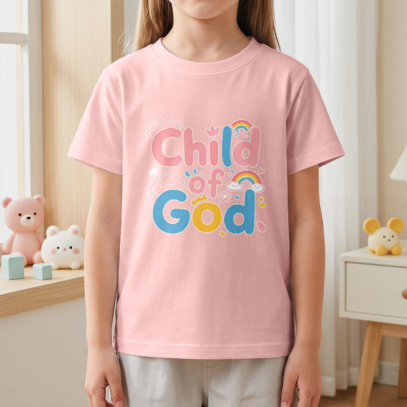 Christianartworkshop Uplifting Child of God Rainbow Accent Kids T-Shirt - image 11