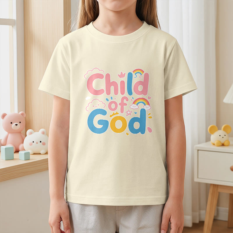 Christianartworkshop Uplifting Child of God Rainbow Accent Kids T-Shirt - image 23