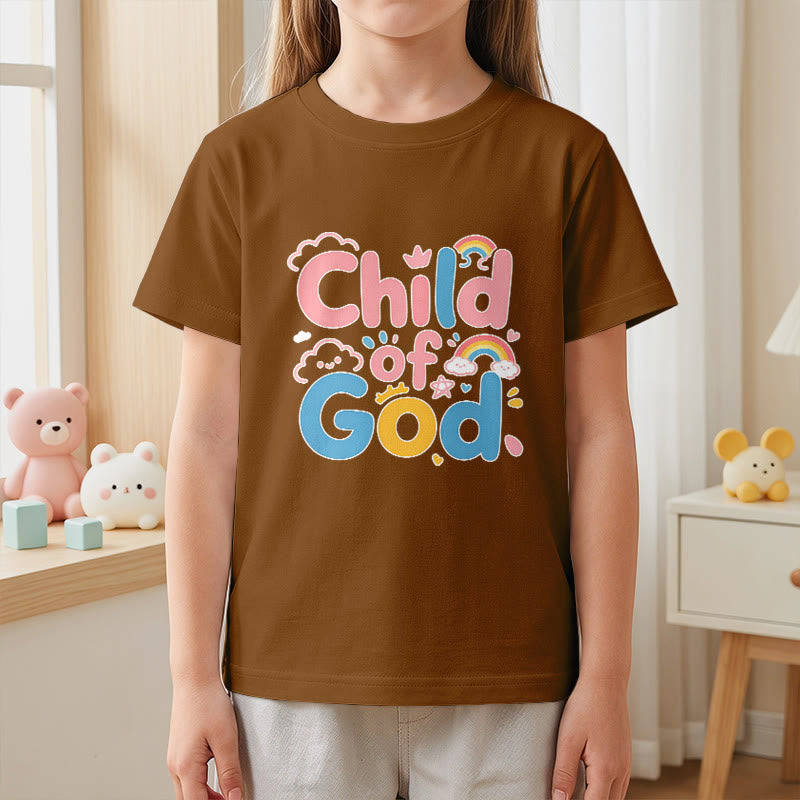 Christianartworkshop Uplifting Child of God Rainbow Accent Kids T-Shirt - image 20