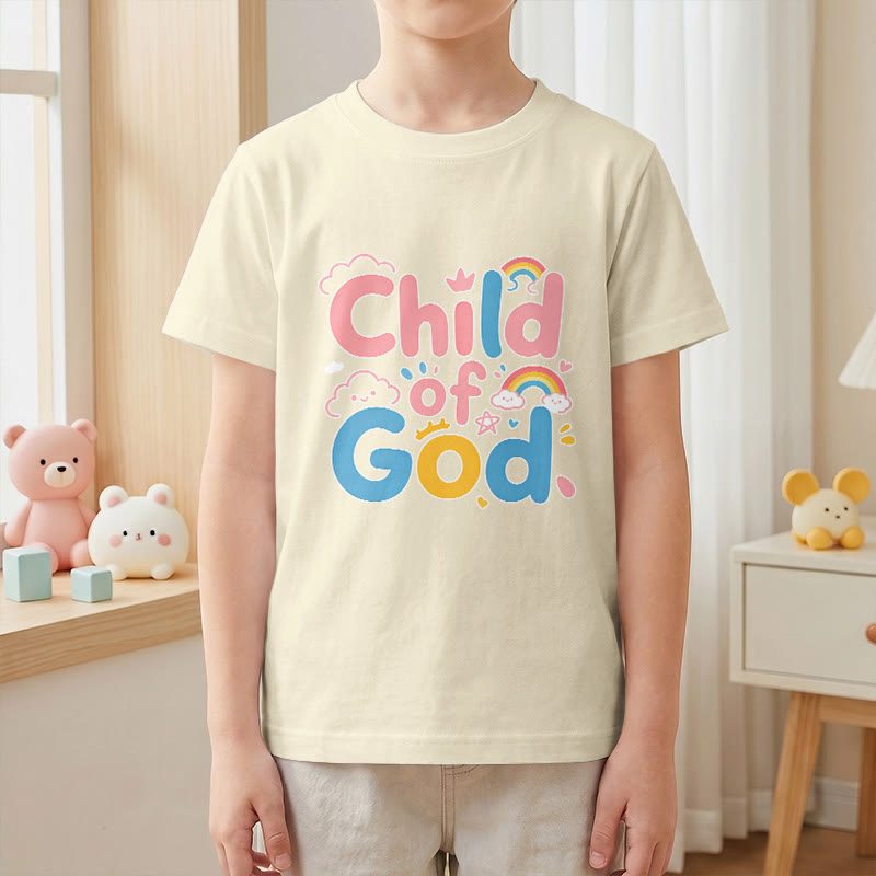 Christianartworkshop Uplifting Child of God Rainbow Accent Kids T-Shirt - image 22