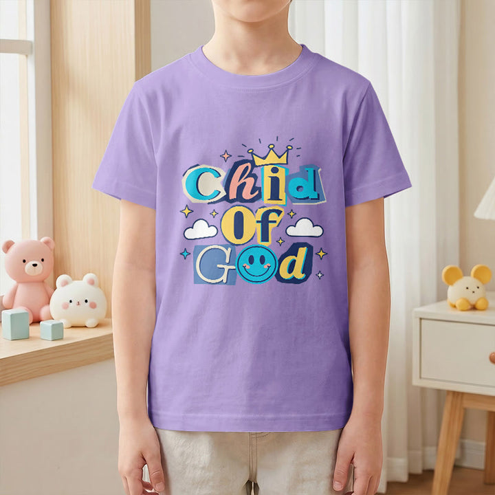 Christianartworkshop Whimsical Crown and Star Accent Child of God Kids T-Shirt - image 7