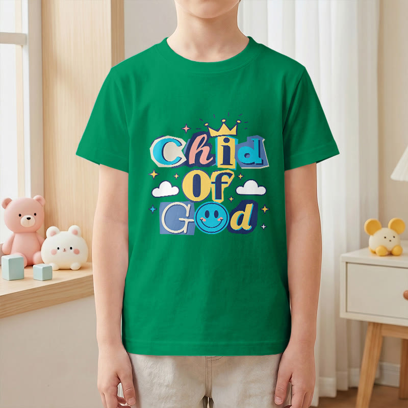 Christianartworkshop Whimsical Crown and Star Accent Child of God Kids T-Shirt - image 16