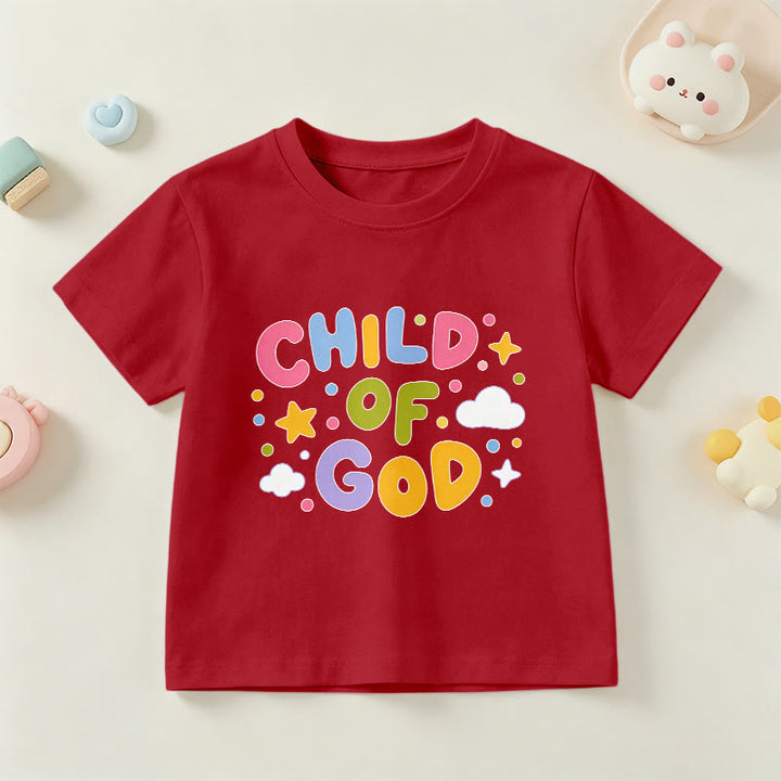 Christianartworkshop Whimsical Pastel Block Letter Child of God Kids T-Shirt - Red - US/UK/AU 14, EU170 - image 12