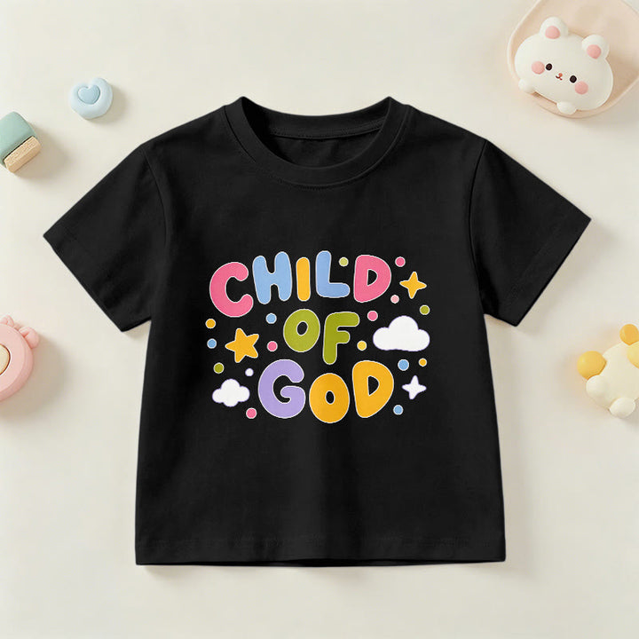Christianartworkshop Whimsical Pastel Block Letter Child of God Kids T-Shirt - Black - US/UK/AU 14, EU170 - image 24