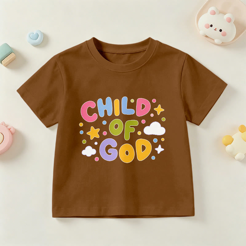 Christianartworkshop Whimsical Pastel Block Letter Child of God Kids T-Shirt - Brown - US/UK/AU 14, EU170 - image 18