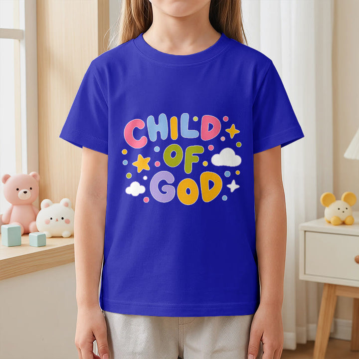 Christianartworkshop Whimsical Pastel Block Letter Child of God Kids T-Shirt - image 8