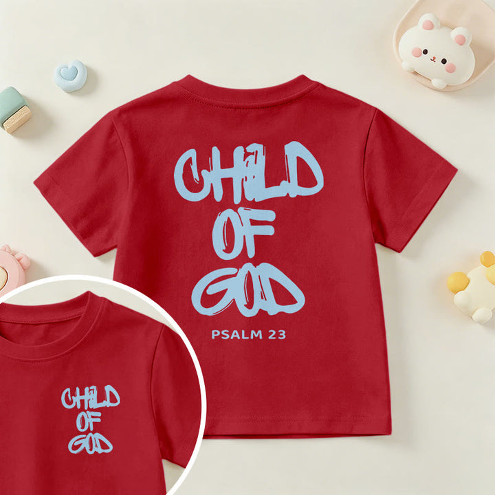 Christianartworkshop Devotional Scripture Verse Child of God Psalm 23 Kids T-Shirt - Red - US/UK/AU 14, EU170 - image 15