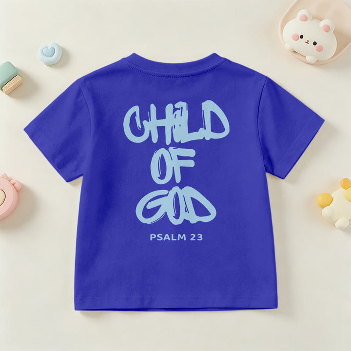 Christianartworkshop Devotional Scripture Verse Child of God Psalm 23 Kids T-Shirt - image 9