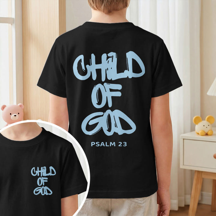 Christianartworkshop Devotional Scripture Verse Child of God Psalm 23 Kids T-Shirt - image 41