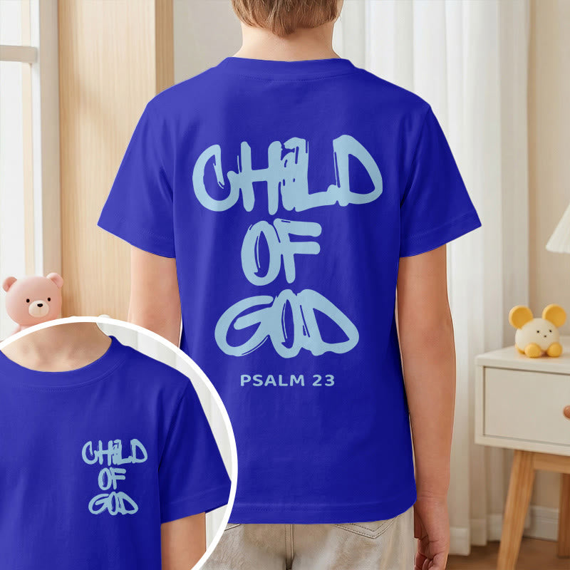 Christianartworkshop Devotional Scripture Verse Child of God Psalm 23 Kids T-Shirt - image 6