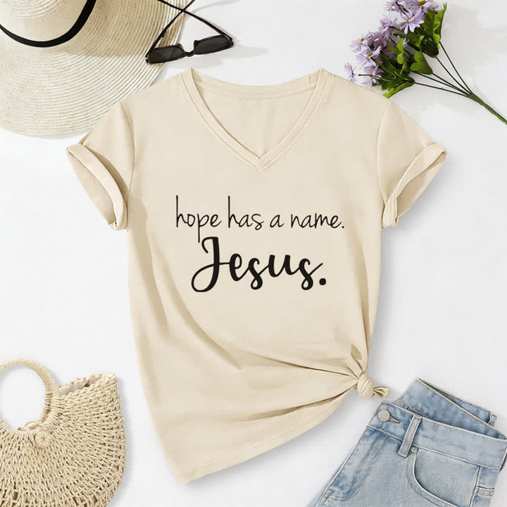 Christianartworkshop I Can't But I Know A Guy Print V-Neck T-shirt - Beige - 2XL - image 6