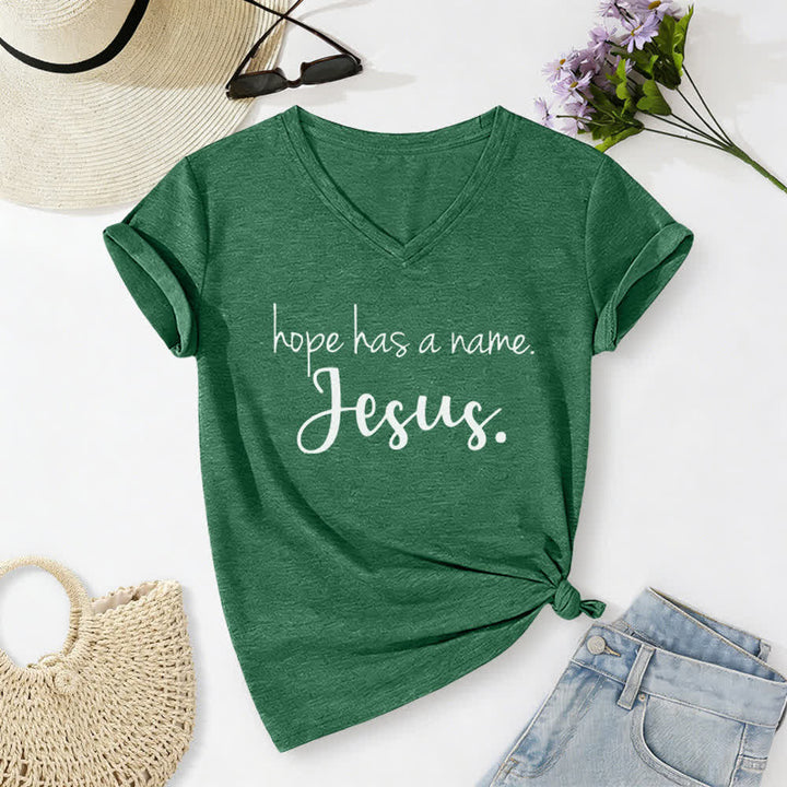 Christianartworkshop I Can't But I Know A Guy Print V-Neck T-shirt - Dark Green - 2XL - image 12