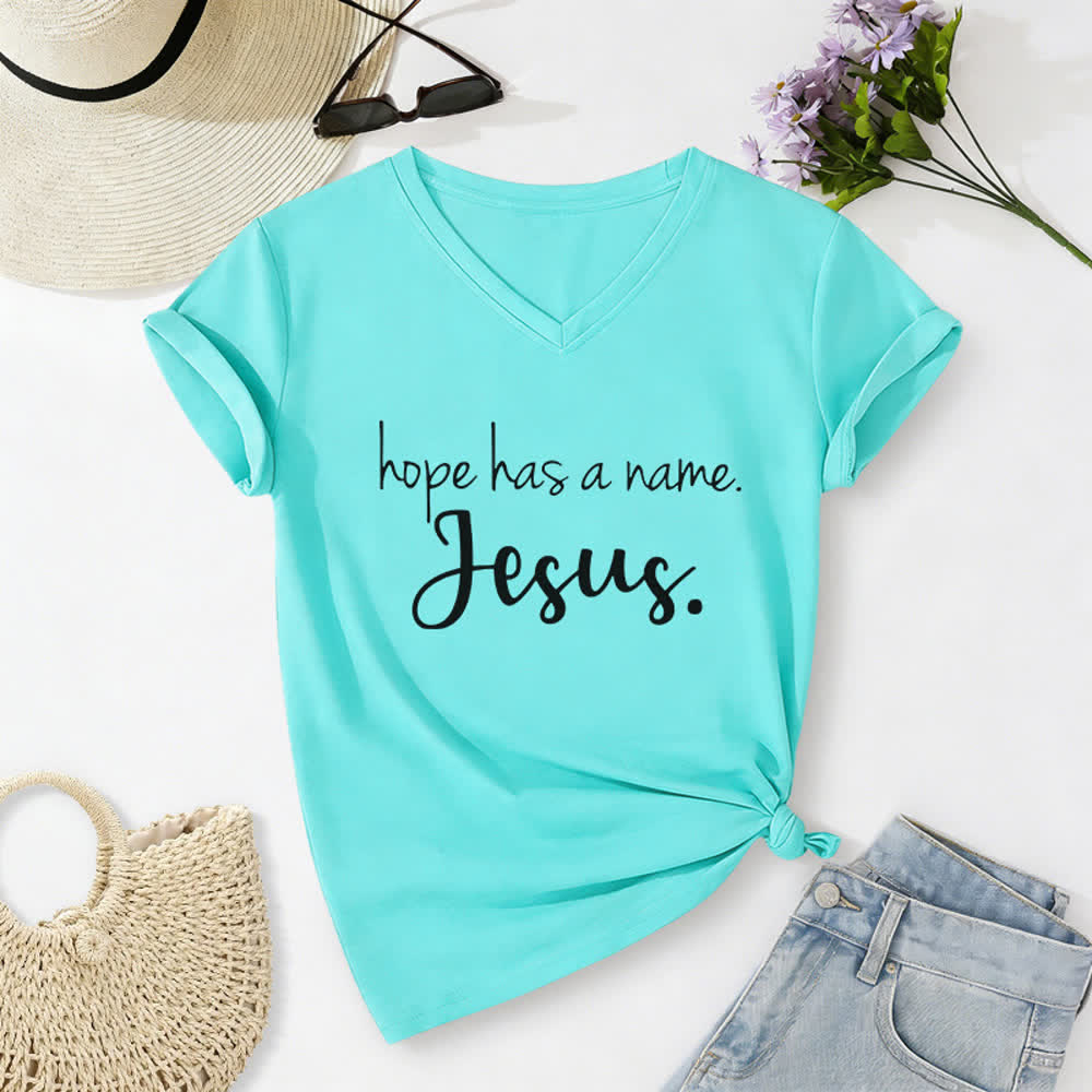 Christianartworkshop I Can't But I Know A Guy Print V-Neck T-shirt - Sky Blue - 2XL - image 14