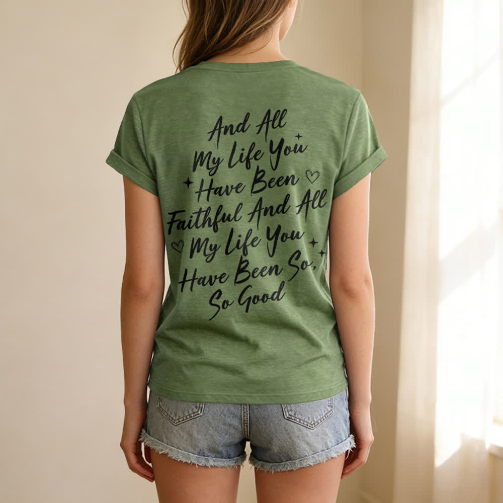 Christianartworkshop Women's I Will Sing Of The Goodness Of God Casual V-neck T-shirt - image 28