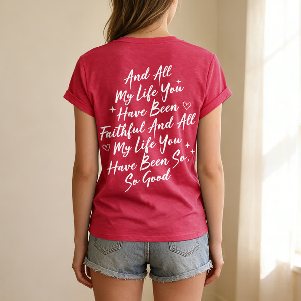 Christianartworkshop Women's I Will Sing Of The Goodness Of God Casual V-neck T-shirt - image 53