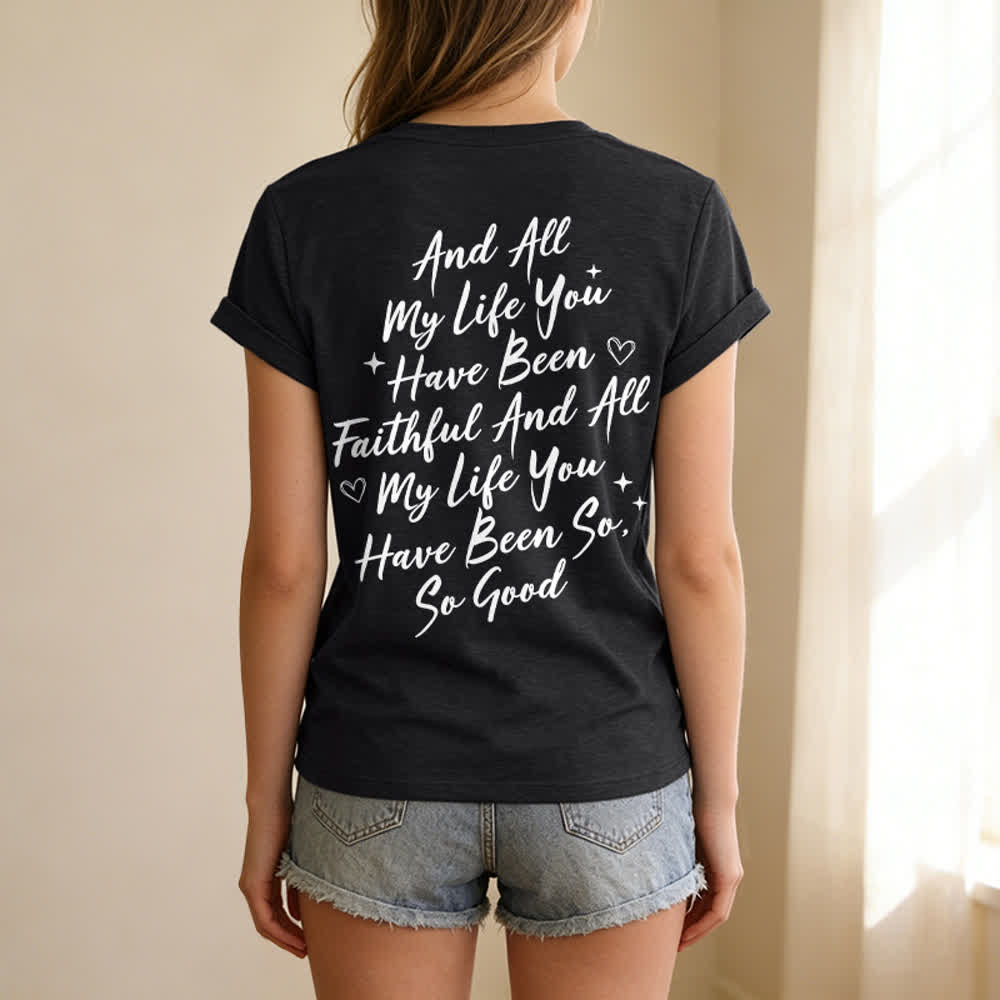 Christianartworkshop Women's I Will Sing Of The Goodness Of God Casual V-neck T-shirt - image 3