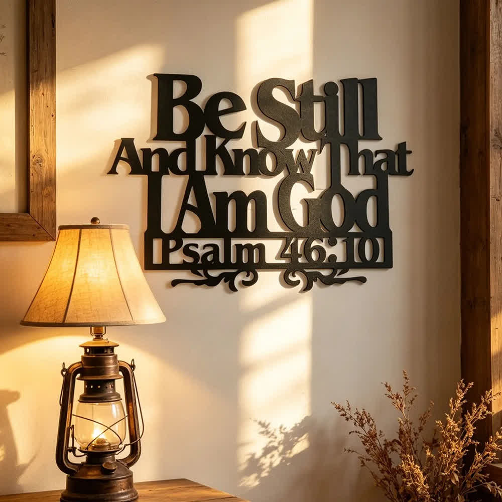 Christianartworkshop Psalm 46:10 Faith Decor: Quiet Reminder of His Sovereignty - image 1