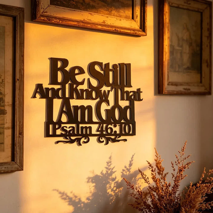 Christianartworkshop Psalm 46:10 Faith Decor: Quiet Reminder of His Sovereignty - image 0