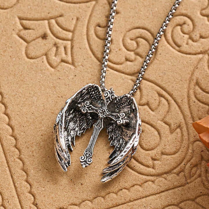 FREE Today: Guardian Angel Wings Cross Pendant Necklace: Spiritual Protection Jewelry - image 2