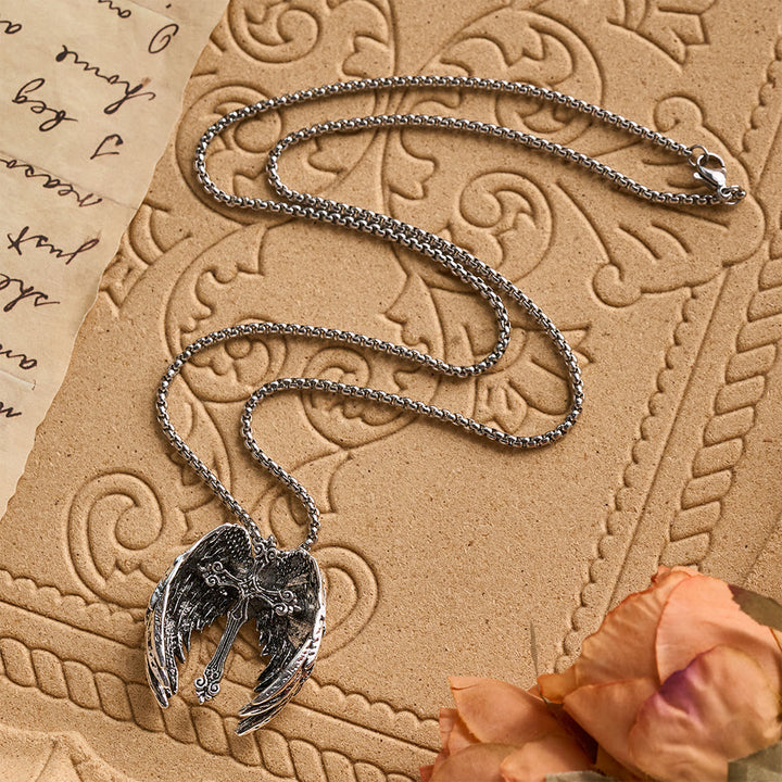 FREE Today: Guardian Angel Wings Cross Pendant Necklace: Spiritual Protection Jewelry - image 5
