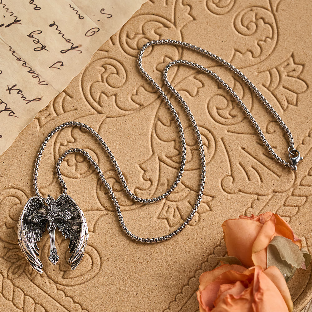 FREE Today: Guardian Angel Wings Cross Pendant Necklace: Spiritual Protection Jewelry - image 4