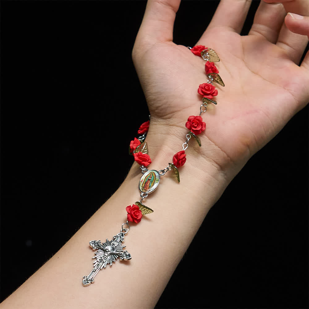 FREE Today: Sacred Red Rose Pocket Rosary with Our Lady's Floral Devotion - image 1