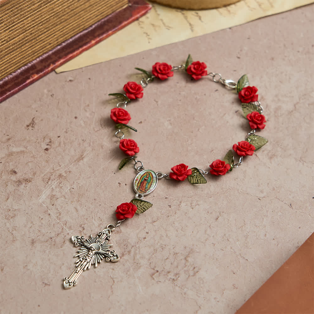 FREE Today: Sacred Red Rose Pocket Rosary with Our Lady's Floral Devotion - image 3