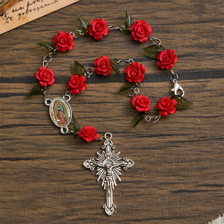 FREE Today: Sacred Red Rose Pocket Rosary with Our Lady's Floral Devotion - image 2