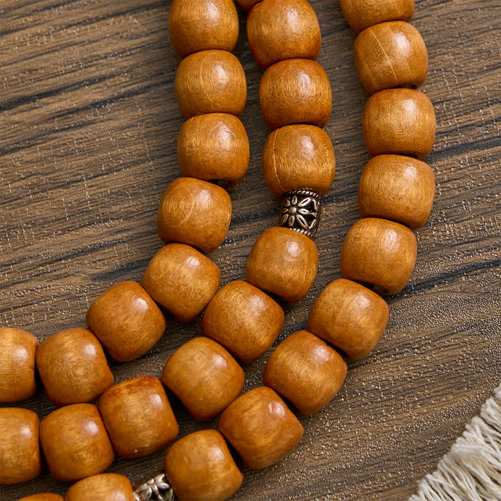 Christianartworkshop Traditional Rustic Wood Fifteen Decade Prayer Rosary with St. Benedict Medal & Crucifix - image 8