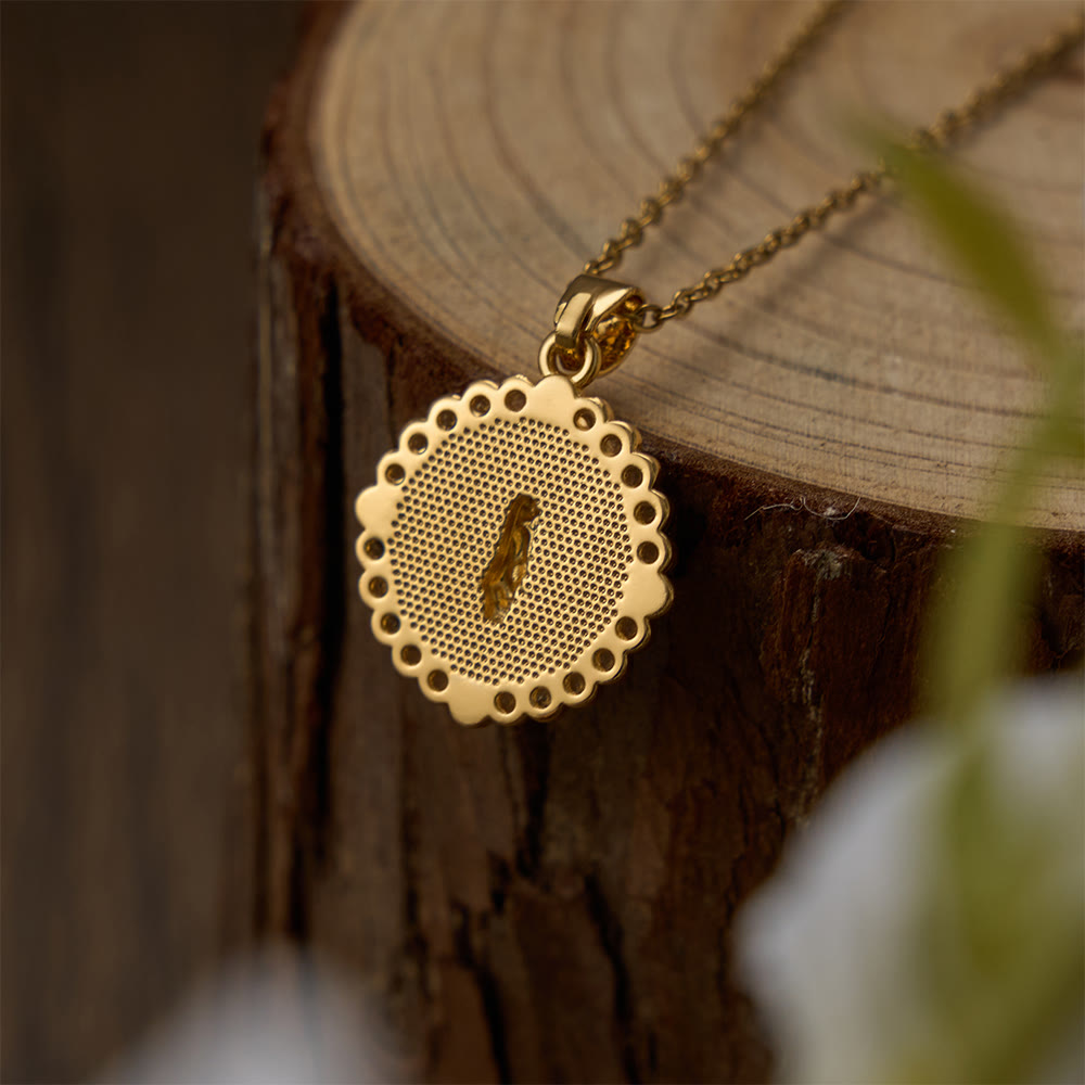 FREE Today: Vintage Our Lady & Cross Pendant Necklace with Mother of Pearl & White Beads: A Symbol of Marian Grace - image 5