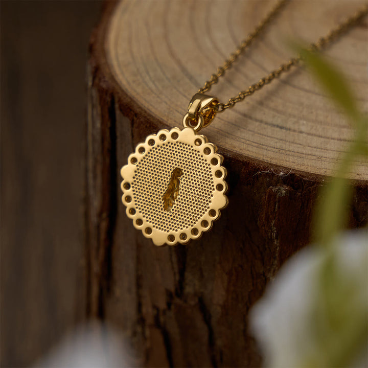 FREE Today: Vintage Our Lady & Cross Pendant Necklace with Mother of Pearl & White Beads: A Symbol of Marian Grace - image 5
