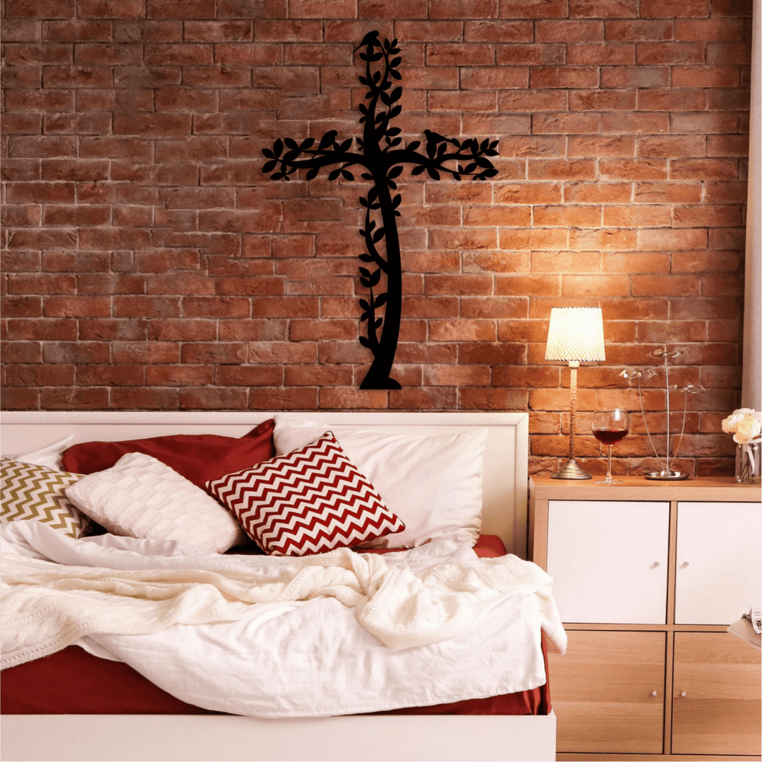Christianartworkshop Tree-Shaped Cross Metal Wall Decor: A Powerful Statement of Living Faith - image 3