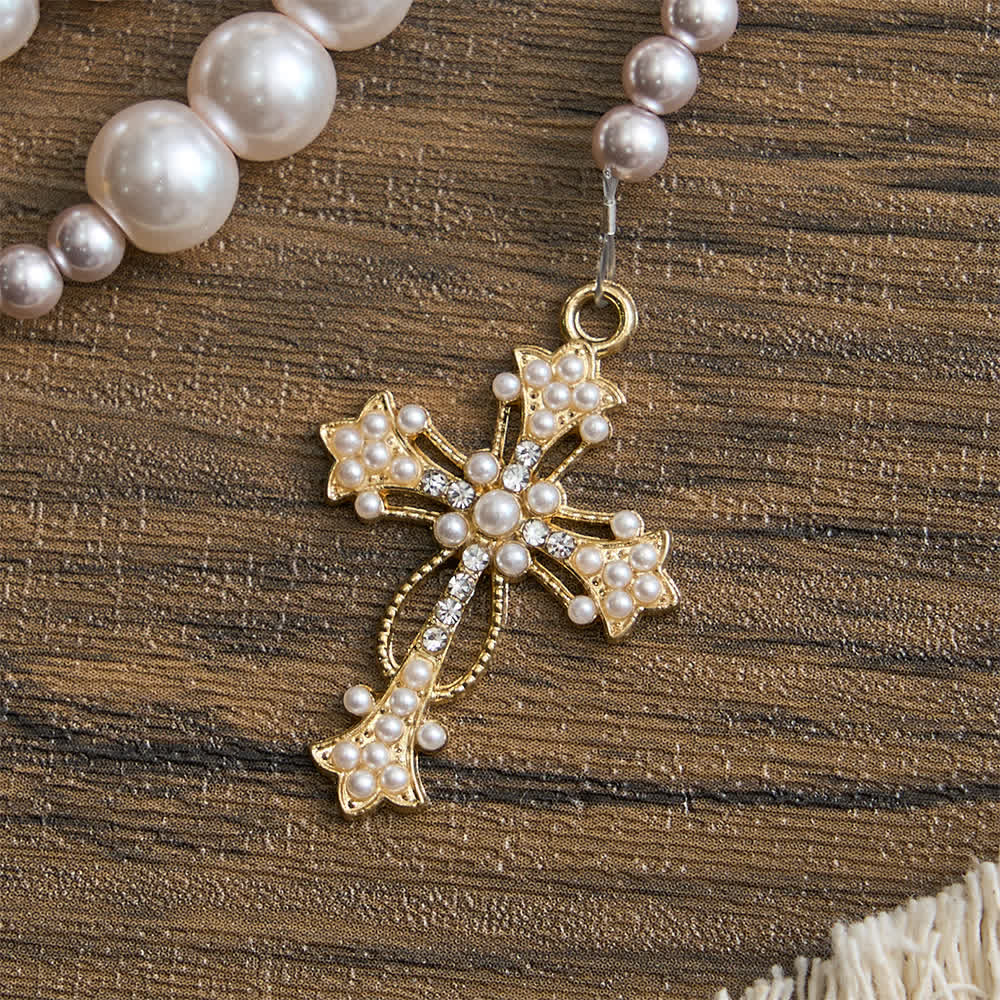 FREE Today: Ivory & Pink Rose Beads Guadalupe Rosary: Sacred Vintage Elegance - image 7