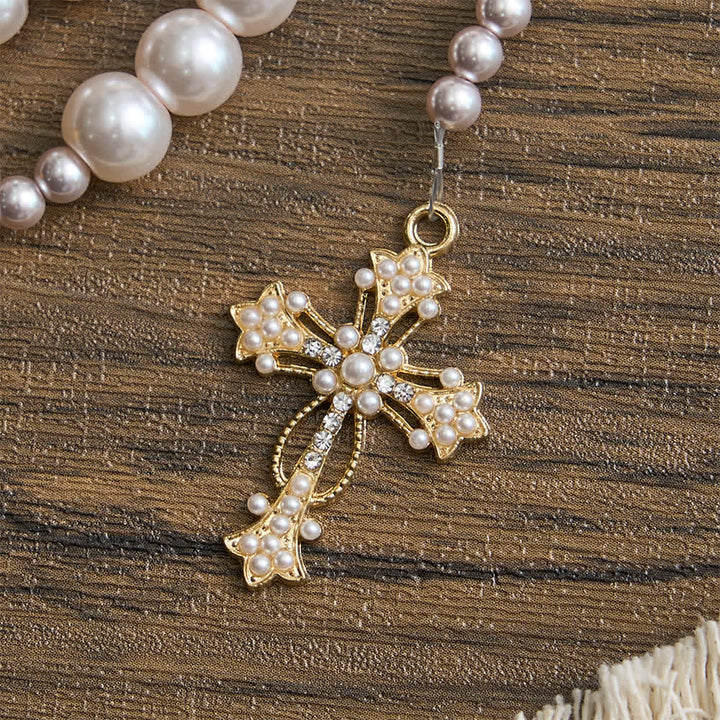 FREE Today: Ivory & Pink Rose Beads Guadalupe Rosary: Sacred Vintage Elegance - image 7