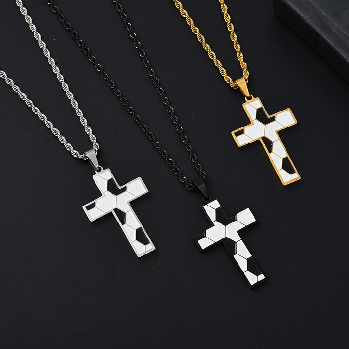 Christianartworkshop Enamel Soccer Cross Necklace with Three Finishes: A Reminder of Divine Grace on the Field - image 2