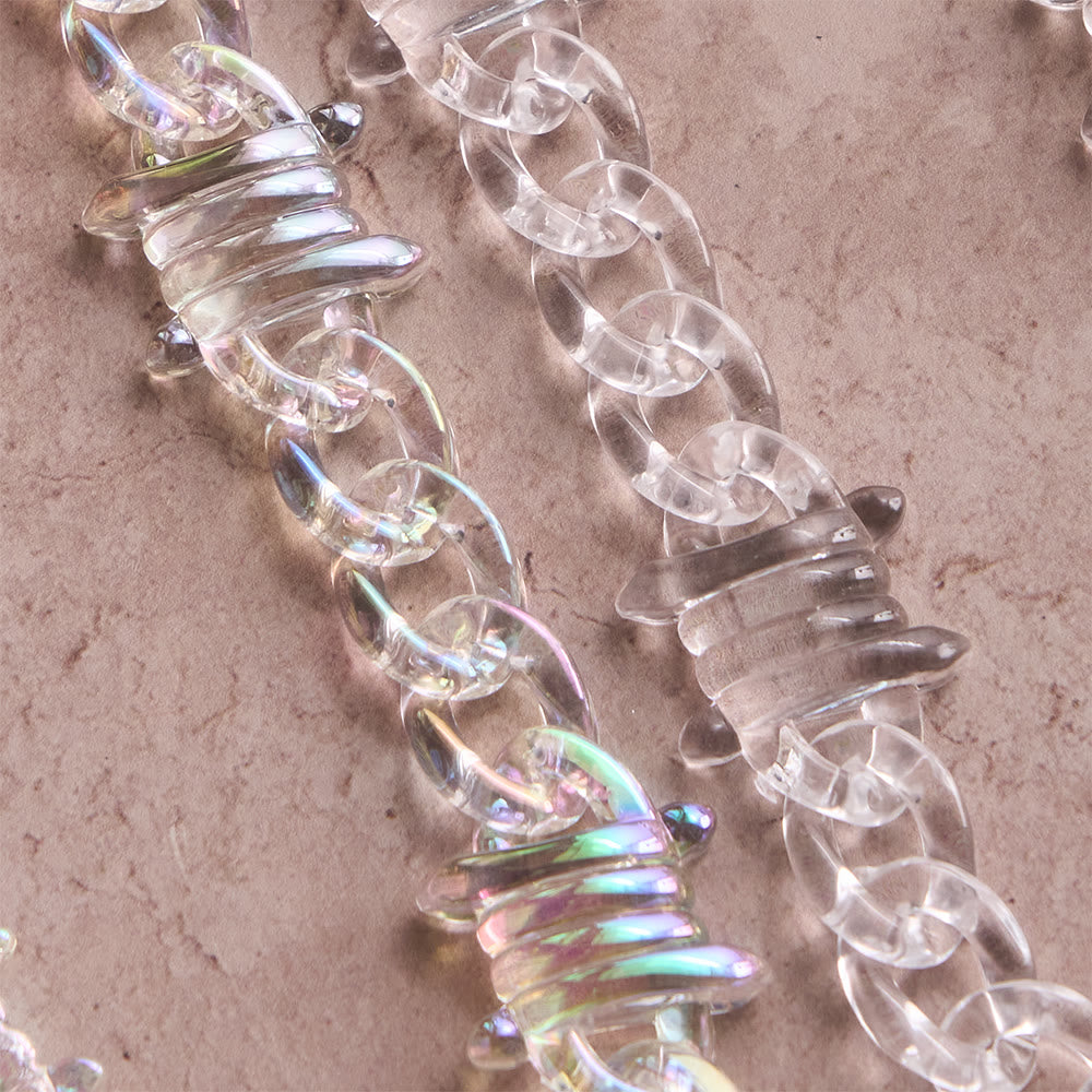 Christianartworkshop Bold Iridescent Acrylic Jesus Necklace with Chunky Spiked Chain: A Daily Symbol of Strength and Hope - image 2
