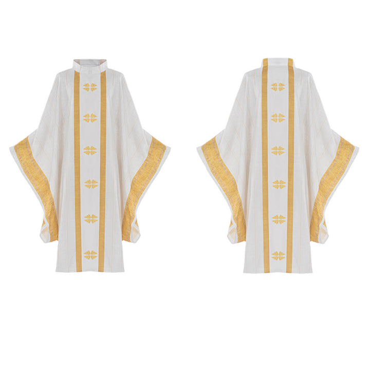 Christianartworkshop Traditional Clergy Chasuble With Central Panel And Floral Motifs Chasuble - image 8