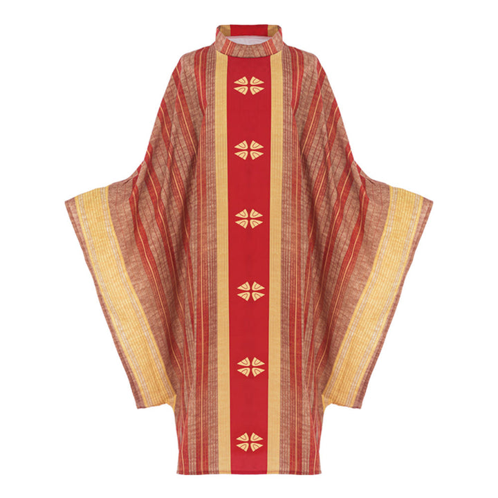 Christianartworkshop Traditional Clergy Chasuble With Central Panel And Floral Motifs Chasuble - image 4