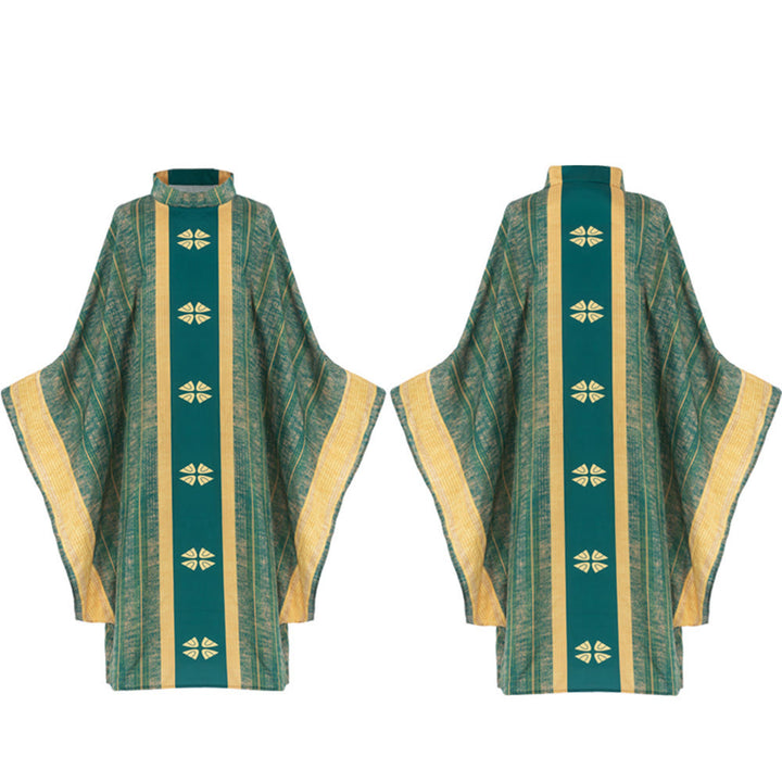 Christianartworkshop Traditional Clergy Chasuble With Central Panel And Floral Motifs Chasuble - image 11