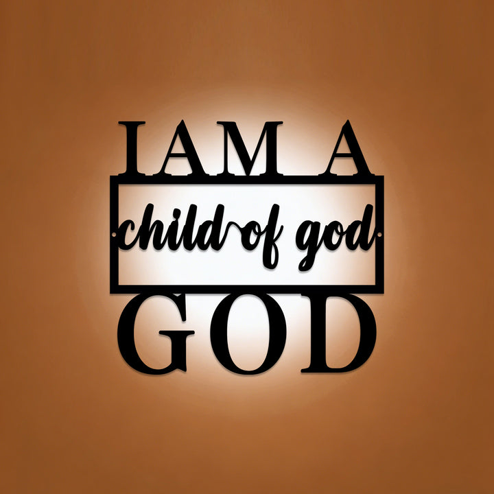 Christianartworkshop I Am A Child Of God Typography Metal Wall Decor: A Timeless Testament Of Belonging - image 0
