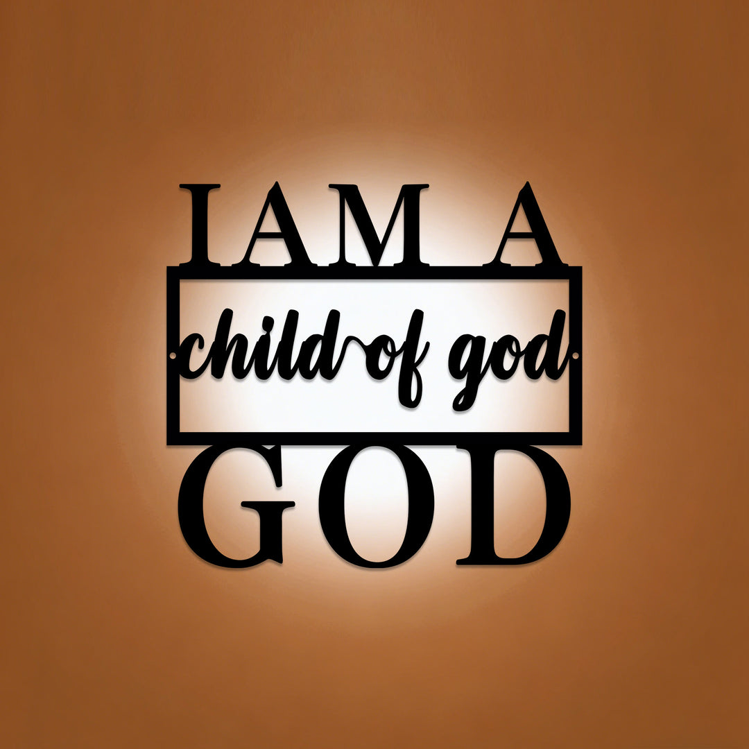 Christianartworkshop I Am A Child Of God Typography Metal Wall Decor: A Timeless Testament Of Belonging - image 0