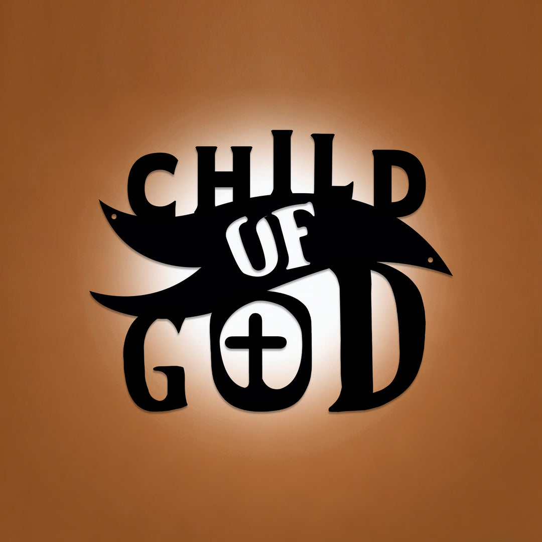 Christianartworkshop Child Of God With Cross In Letter O Metal Wall Decor: A Bold Statement Of Beloved Identity - image 0