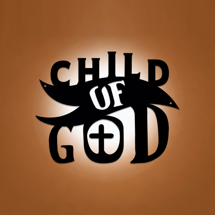 Christianartworkshop Child Of God With Cross In Letter O Metal Wall Decor: A Bold Statement Of Beloved Identity - image 0