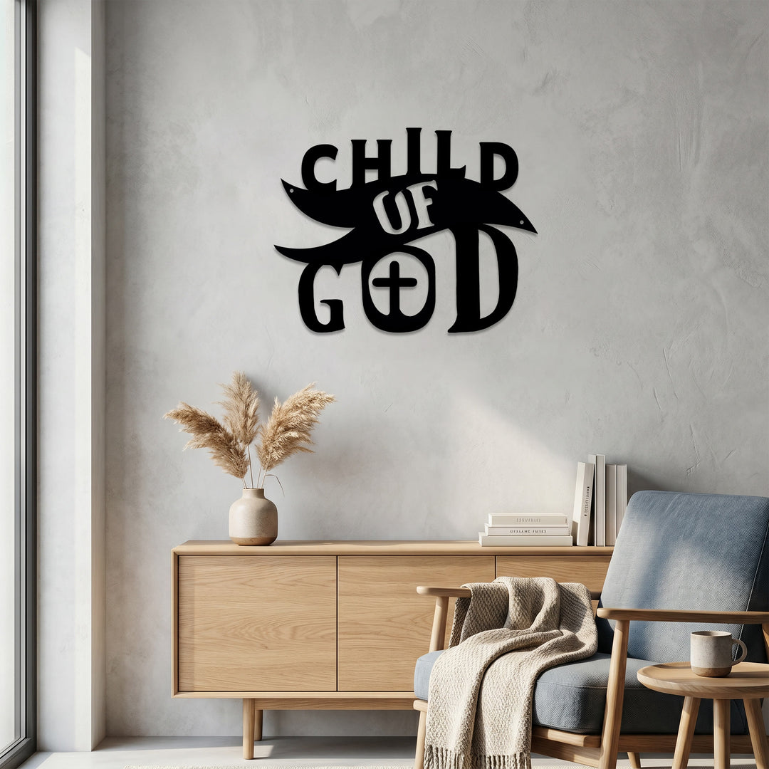 Christianartworkshop Child Of God With Cross In Letter O Metal Wall Decor: A Bold Statement Of Beloved Identity - image 3