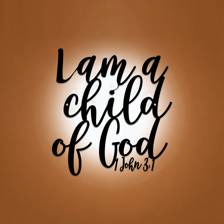 Christianartworkshop I Am A Child Of God 1 John 3:1 Metal Wall Decor: A Heartfelt Declaration Of Divine Belonging - image 0