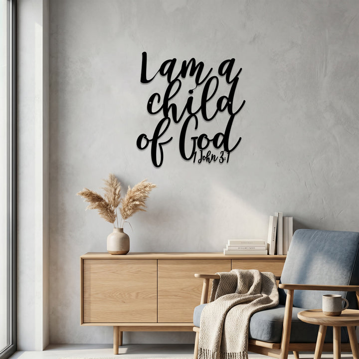 Christianartworkshop I Am A Child Of God 1 John 3:1 Metal Wall Decor: A Heartfelt Declaration Of Divine Belonging - image 3