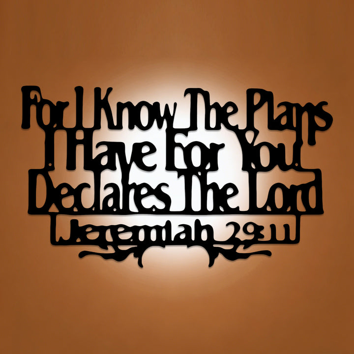 Christianartworkshop Jeremiah 29:11 For I Know The Plans I Have For You Metal Wall Decor: A Promise of Hope - image 0