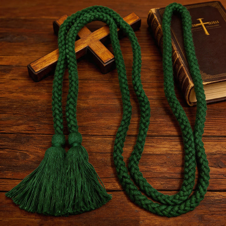 Christianartworkshop Simple Braided Cincture with Hanging Tassels: A Practical Liturgical Belt - image 2