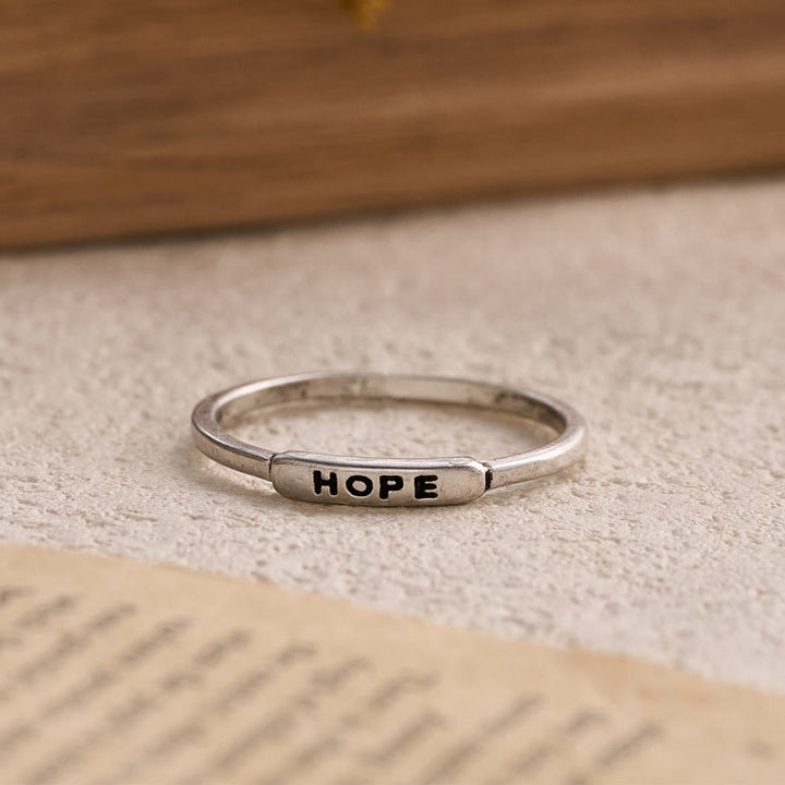 FREE Today: Refined Stackable Ring Set with Engraved BLESSED/FAITH/HOPE Text: An Emblem of Quiet Devotion - image 3